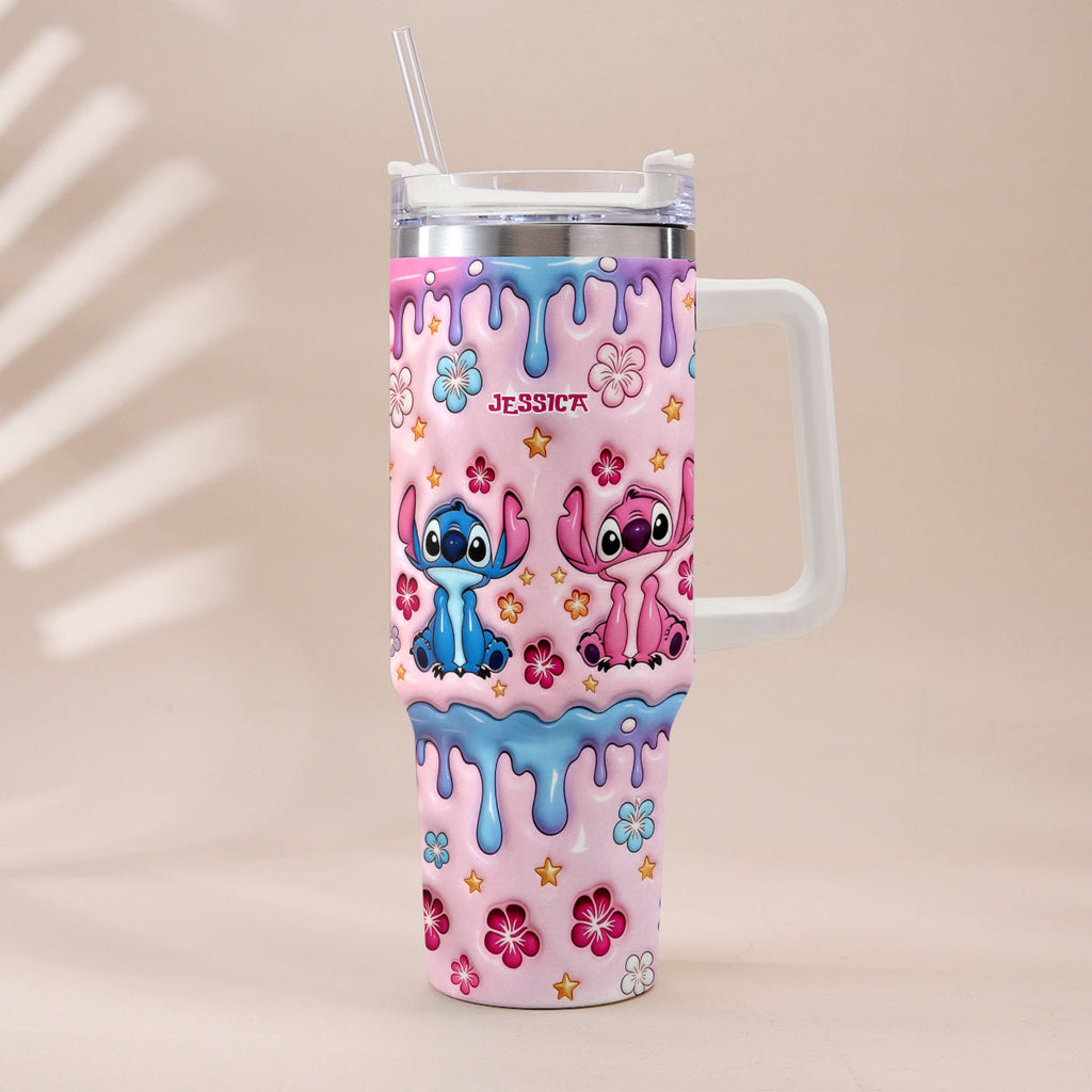Personalized Ohana Tumbler with Plush Charm for Kids Tumbler With Plush Charm GradoCreations