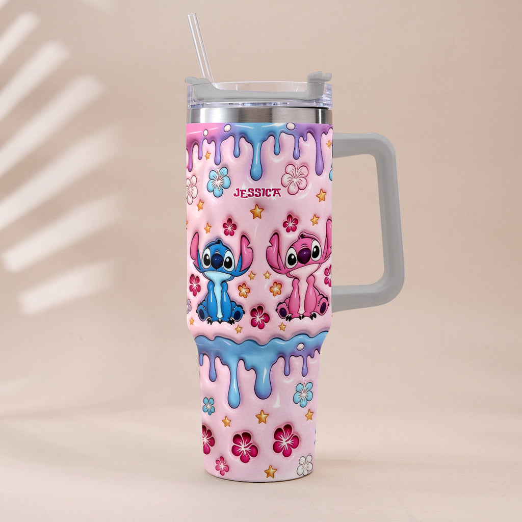 Personalized Ohana Tumbler with Plush Charm for Kids Tumbler With Plush Charm GradoCreations