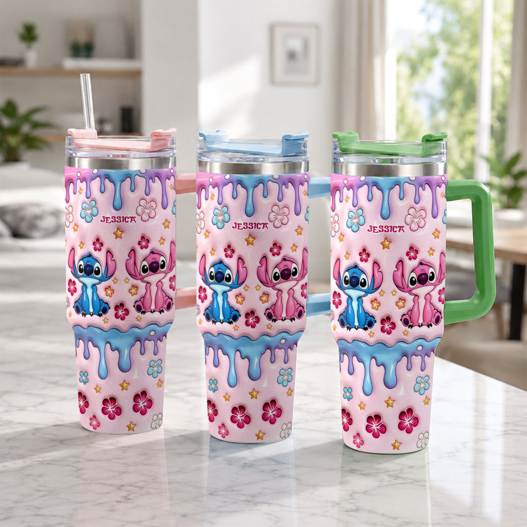 Personalized Ohana Tumbler with Plush Charm for Kids Tumbler With Plush Charm GradoCreations