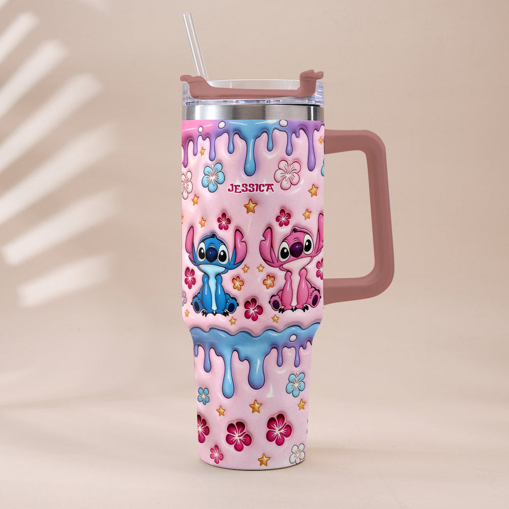 Personalized Ohana Tumbler with Plush Charm for Kids Tumbler With Plush Charm GradoCreations