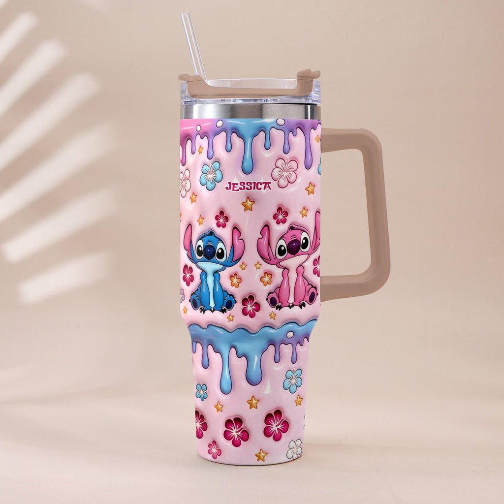 Personalized Ohana Tumbler with Plush Charm for Kids Tumbler With Plush Charm GradoCreations