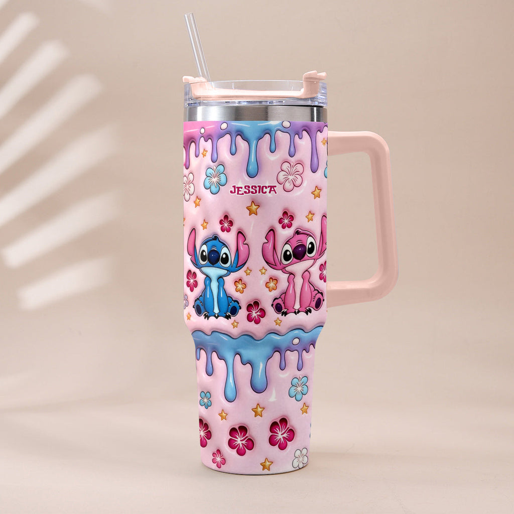 Personalized Ohana Tumbler with Plush Charm for Kids Tumbler With Plush Charm GradoCreations