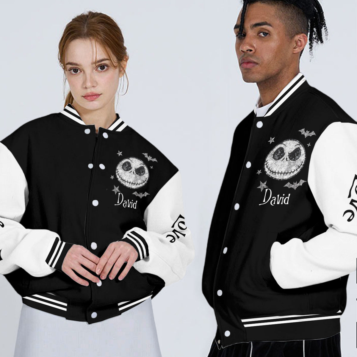 Personalized Nightmare Varsity Jacket Custom Name Gift for Couples Varsity Jacket GradoCreations