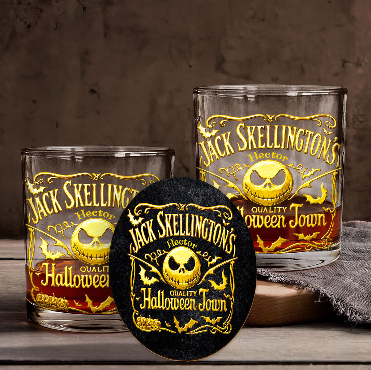 Personalized Whiskey Decanter Set Custom Name Gift for Dad Whiskey Decanter Set GradoCreations