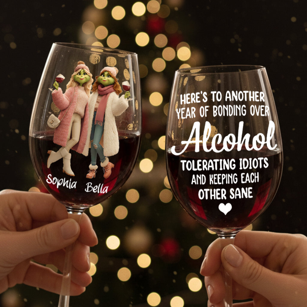 Personalized Long Stem Wine Glass Custom Name Gift for Friends Wine Glass With Long Stem GradoCreations