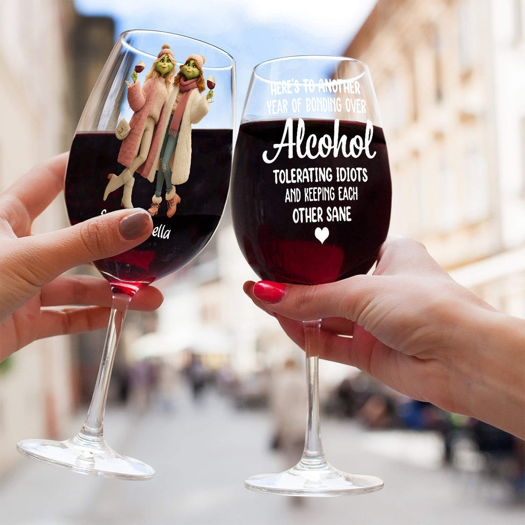 Personalized Long Stem Wine Glass Custom Name Gift for Friends Wine Glass With Long Stem GradoCreations