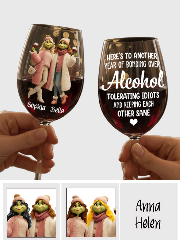Personalized Long Stem Wine Glass Custom Name Gift for Friends Wine Glass With Long Stem GradoCreations