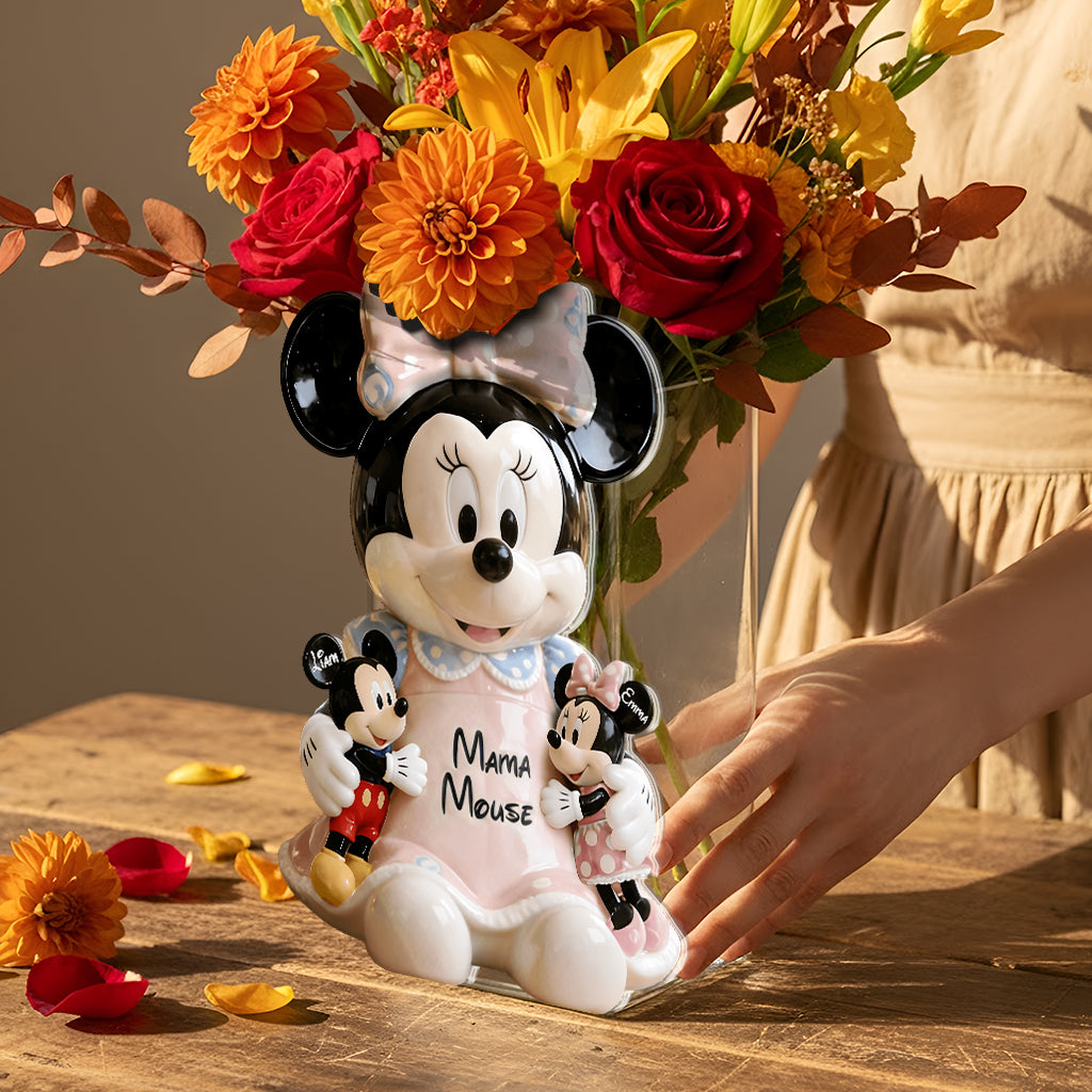 Personalized Mama Mouse Acrylic Pot Custom Name Gift for Mom Acrylic Pot GradoCreations