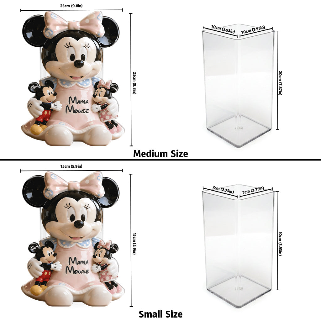 Personalized Mama Mouse Acrylic Pot Custom Name Gift for Mom Acrylic Pot GradoCreations