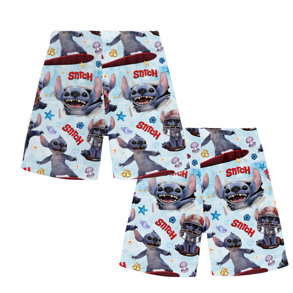 Personalized Kid T-Shirt & Shorts Set Cute Blue Alien Gift Kid T-shirt & Shorts GradoCreations