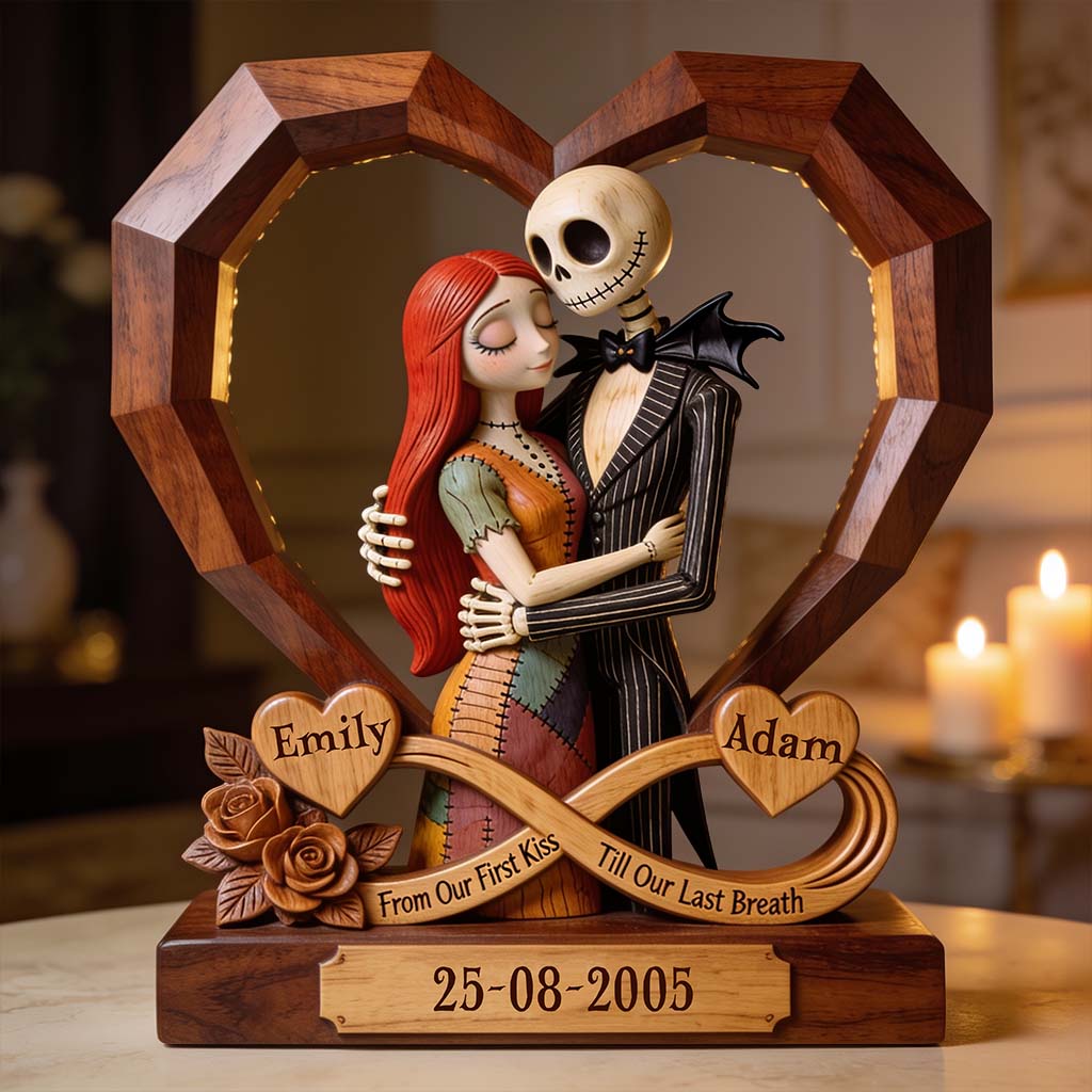 Personalized Heart-Shaped Wood Plaque Unique Gift for Couples Custom Shaped Wood Plaque GradoCreations
