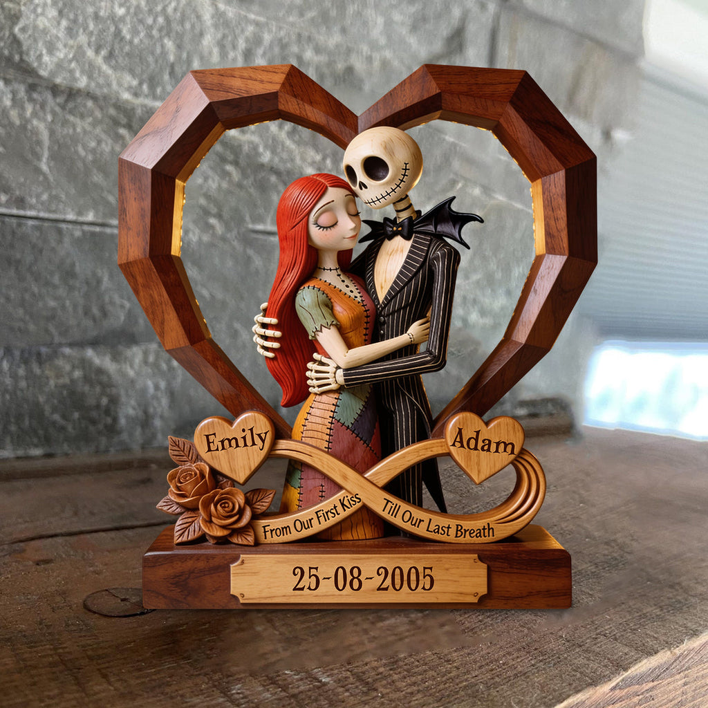 Personalized Heart-Shaped Wood Plaque Unique Gift for Couples Custom Shaped Wood Plaque GradoCreations