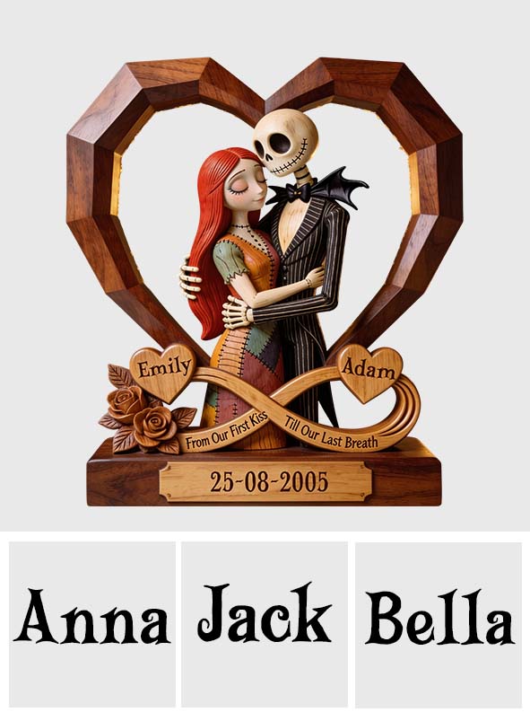 Personalized Heart-Shaped Wood Plaque Unique Gift for Couples Custom Shaped Wood Plaque GradoCreations