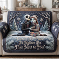 Personalized Nightmare Quilted Sofa Cover Custom Name Gift for Couple Quilted Sofa/Couch Cover GradoCreations