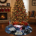 Personalized Starship Space Shaped Tree Skirt for Christmas Decor Shaped Tree Skirt GradoCreations