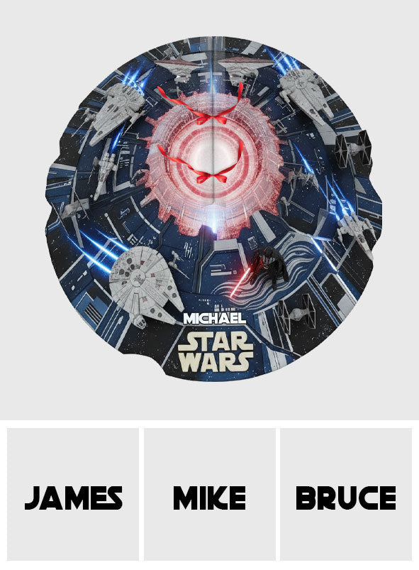 Personalized Starship Space Shaped Tree Skirt for Christmas Decor Shaped Tree Skirt GradoCreations