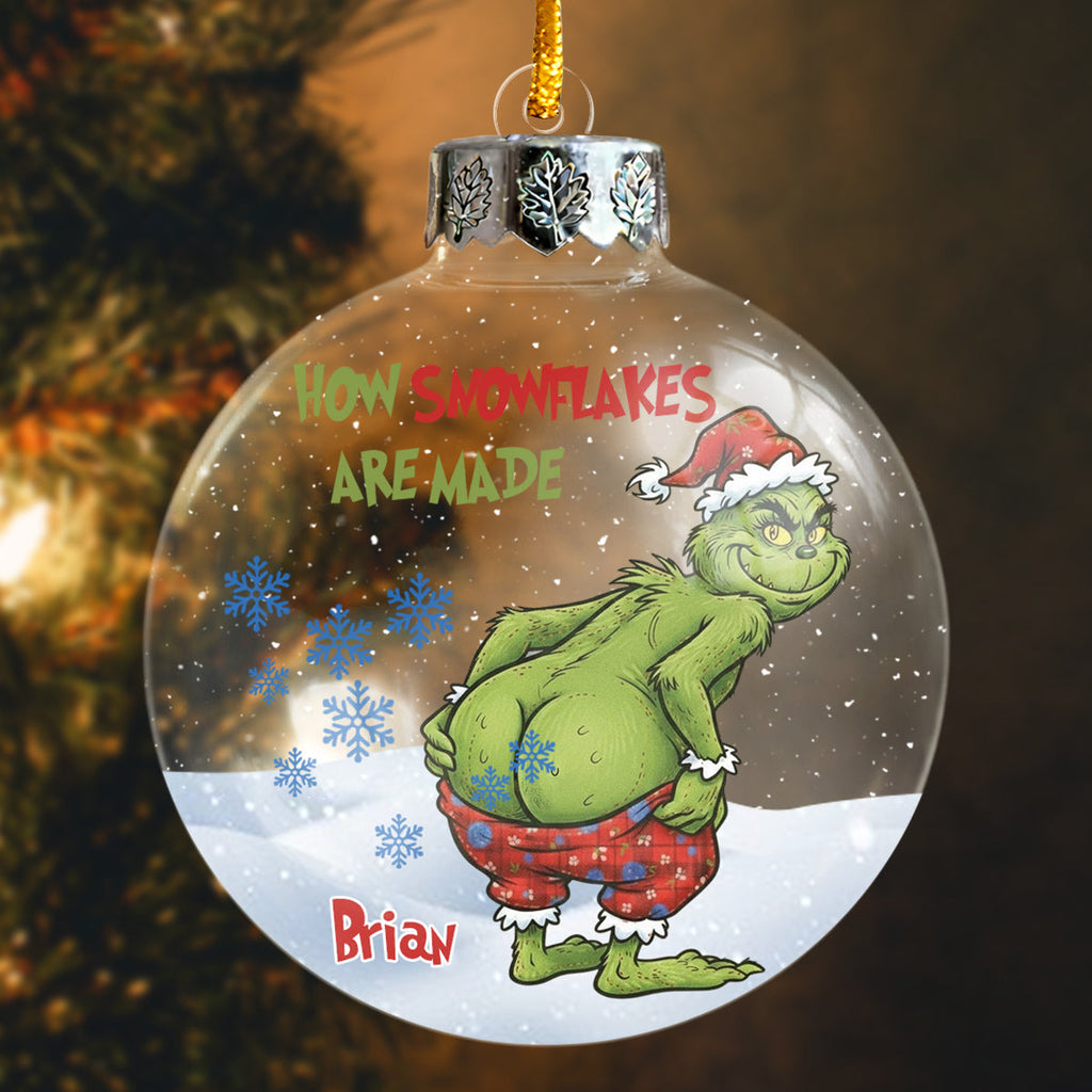 Personalized Grinch Christmas Ornament Custom Name Gift Ornament GradoCreations