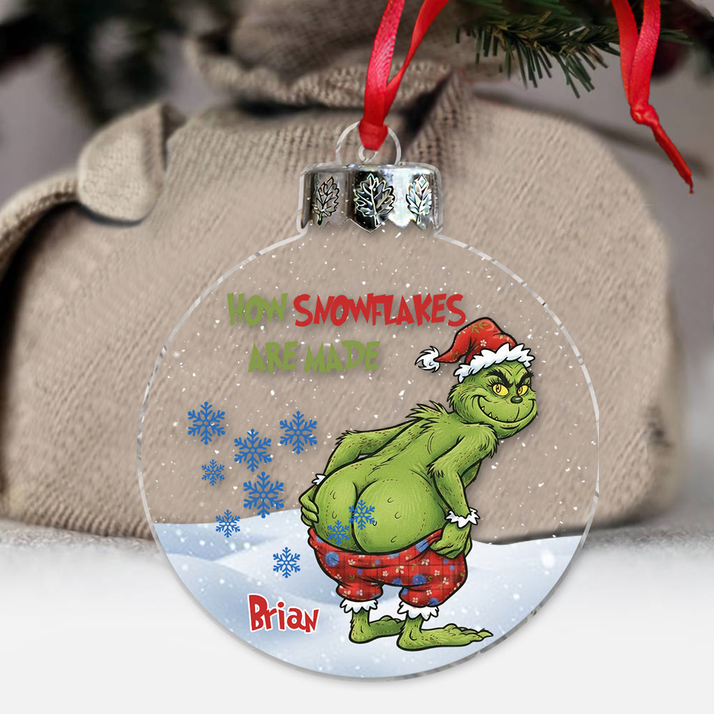 Personalized Grinch Christmas Ornament Custom Name Gift Ornament GradoCreations