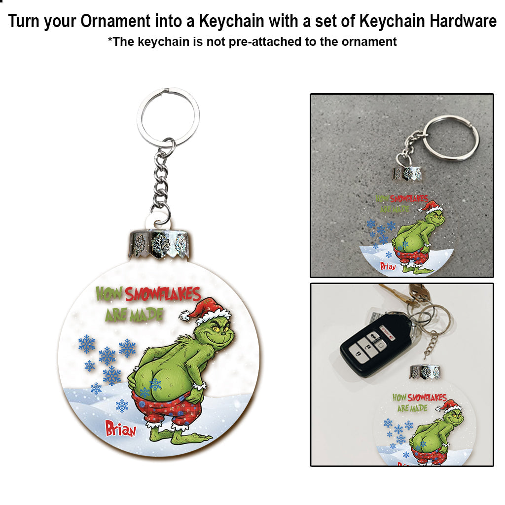 Personalized Grinch Christmas Ornament Custom Name Gift Ornament GradoCreations