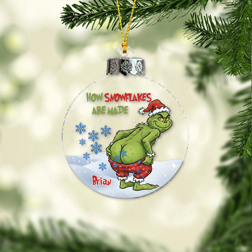 Personalized Grinch Christmas Ornament Custom Name Gift Ornament GradoCreations
