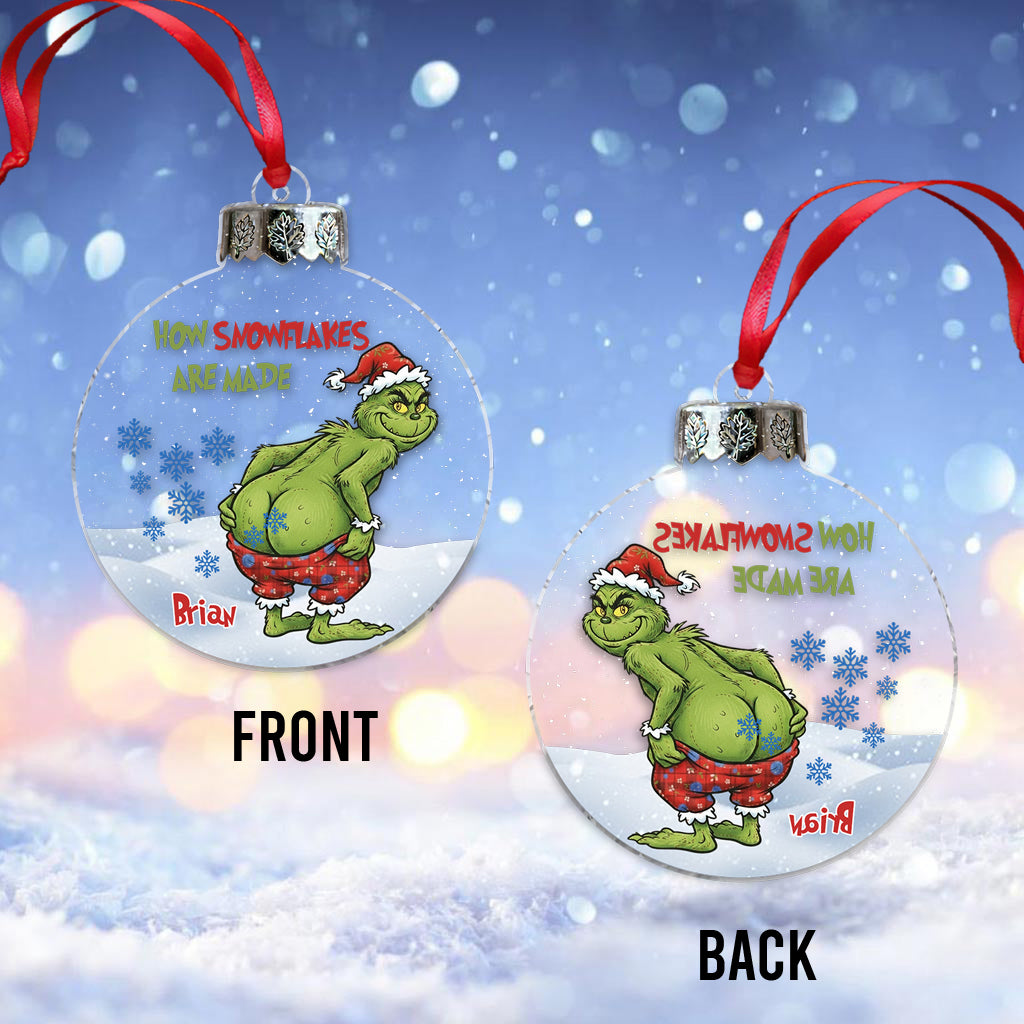 Personalized Grinch Christmas Ornament Custom Name Gift Ornament GradoCreations
