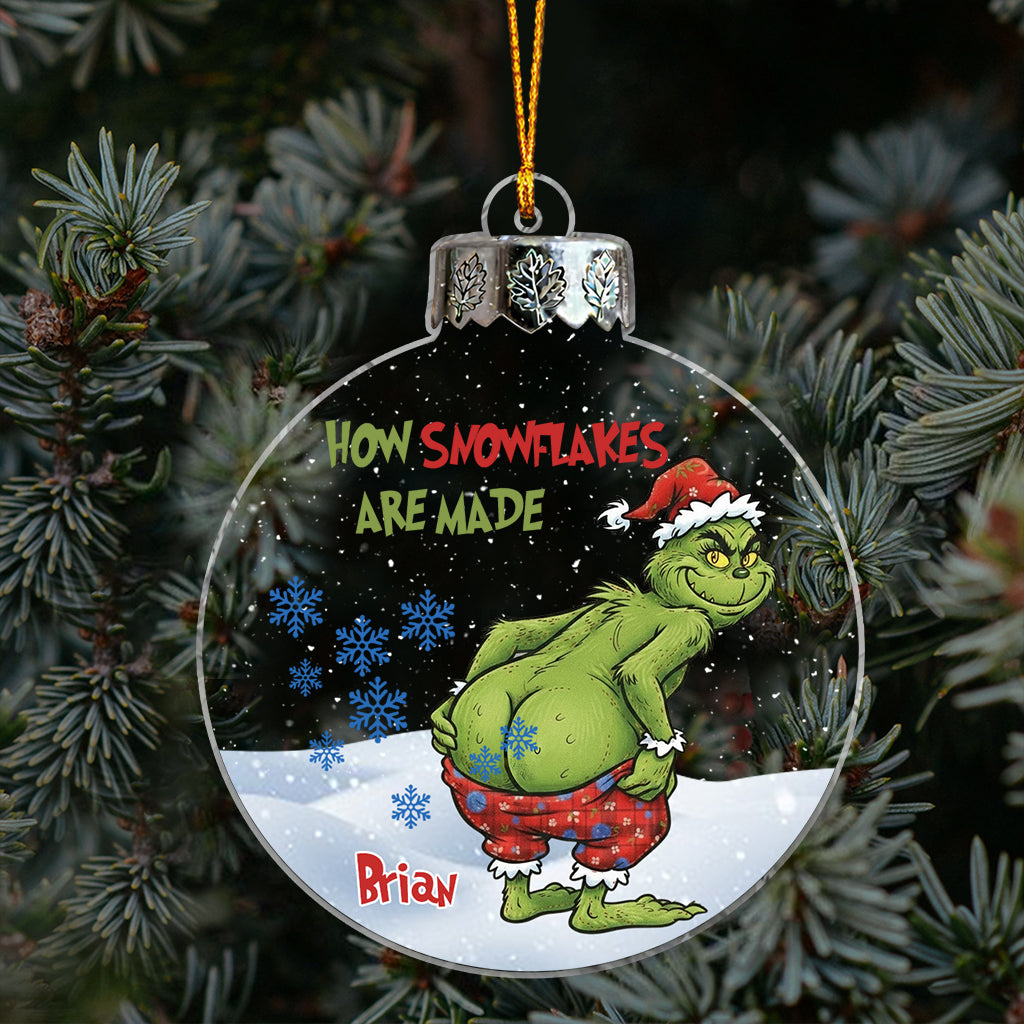 Personalized Grinch Christmas Ornament Custom Name Gift Ornament GradoCreations