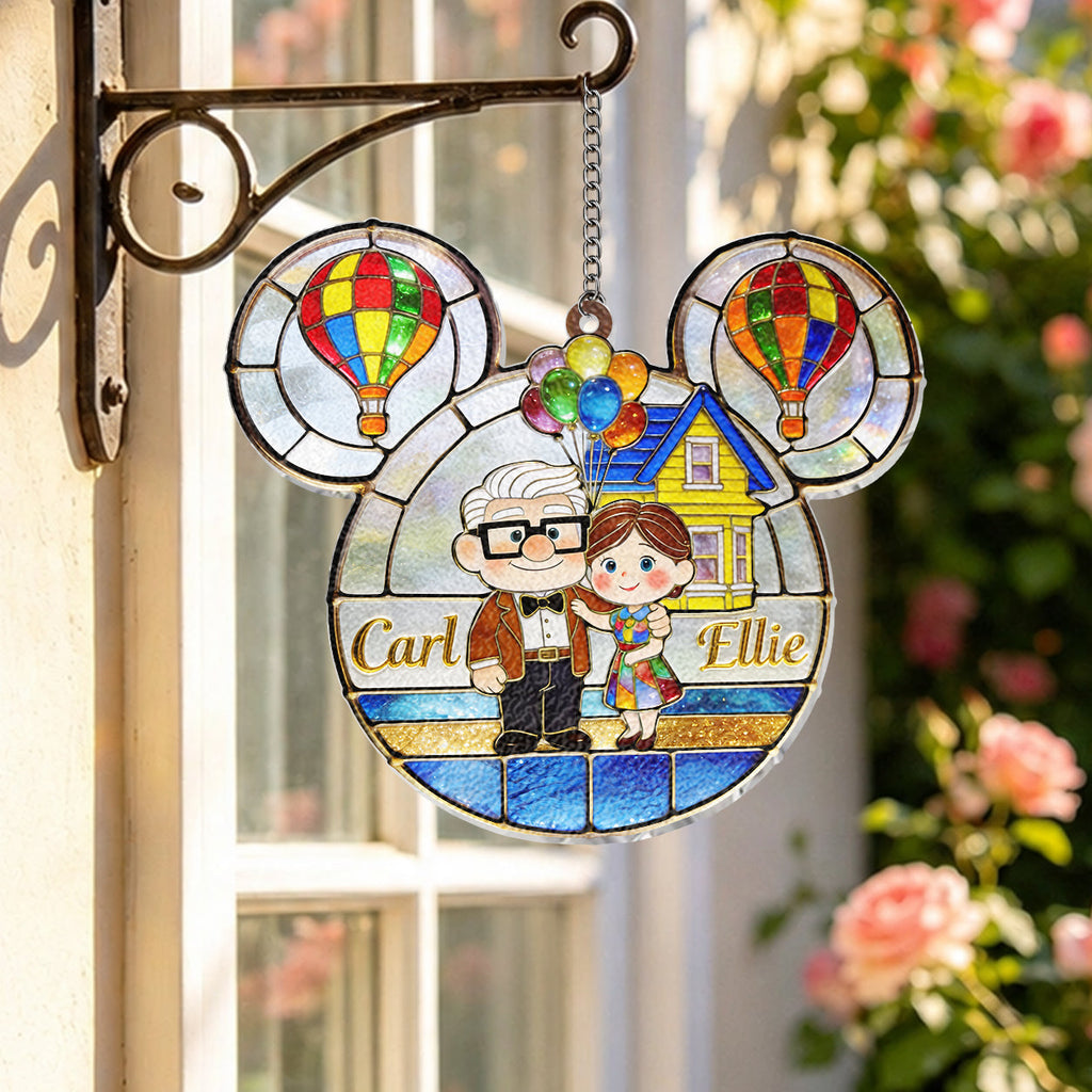Personalized 3D Printed Glass Suncatcher for Couples | Unique Gift 3D Printed Glass Suncatcher GradoCreations