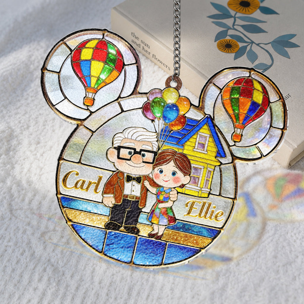 Personalized 3D Printed Glass Suncatcher for Couples | Unique Gift 3D Printed Glass Suncatcher GradoCreations