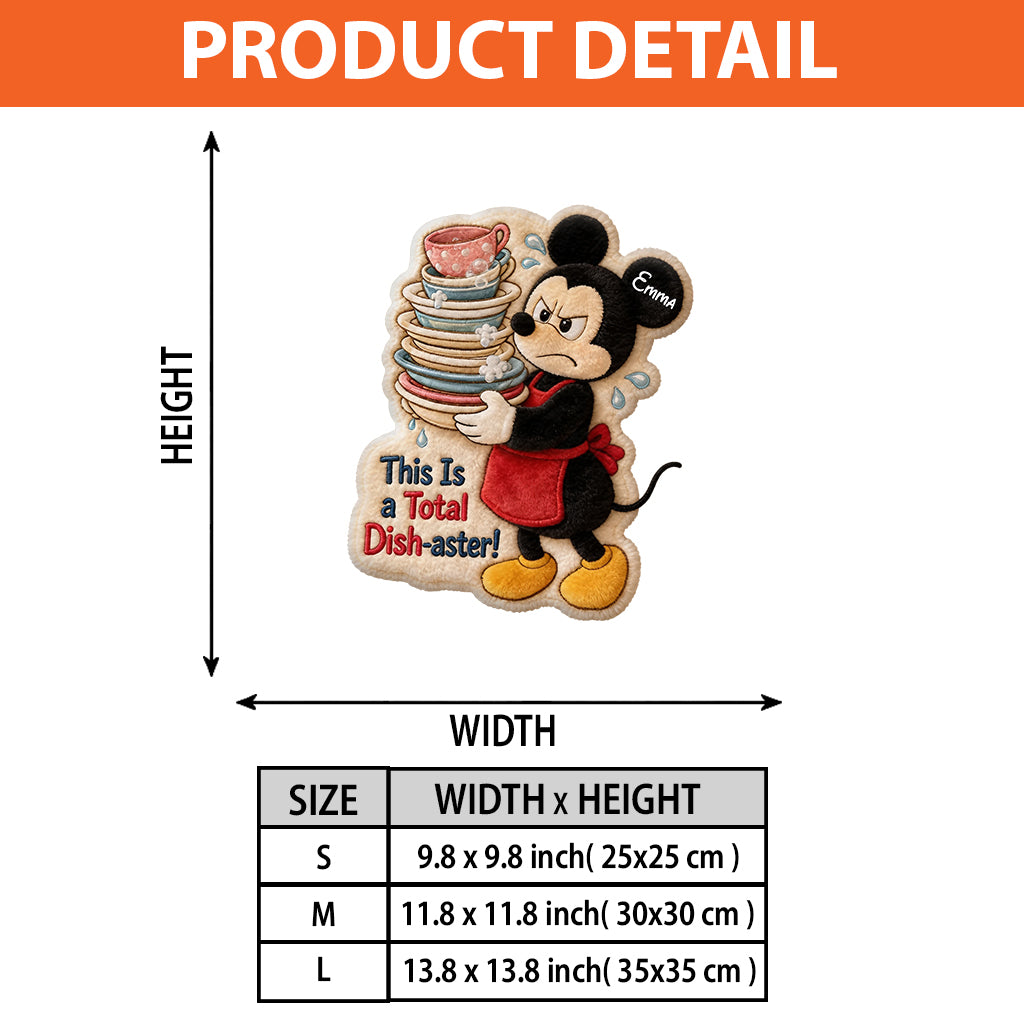 Personalized Cartoon Mouse Hand Towel Custom Name Gift for Kitchen Hand Towel GradoCreations