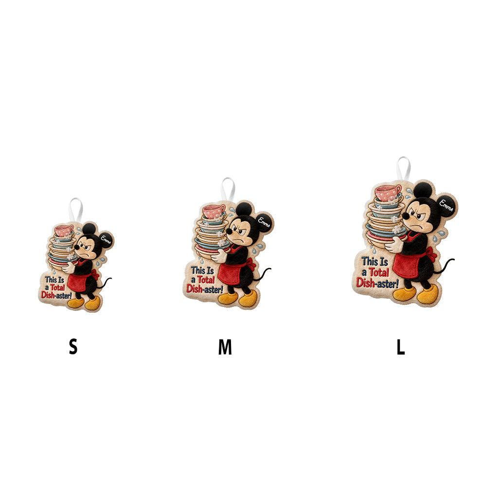 Personalized Cartoon Mouse Hand Towel Custom Name Gift for Kitchen Hand Towel GradoCreations