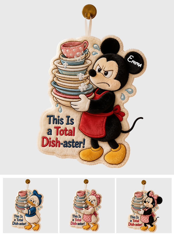 Personalized Cartoon Mouse Hand Towel Custom Name Gift for Kitchen Hand Towel GradoCreations