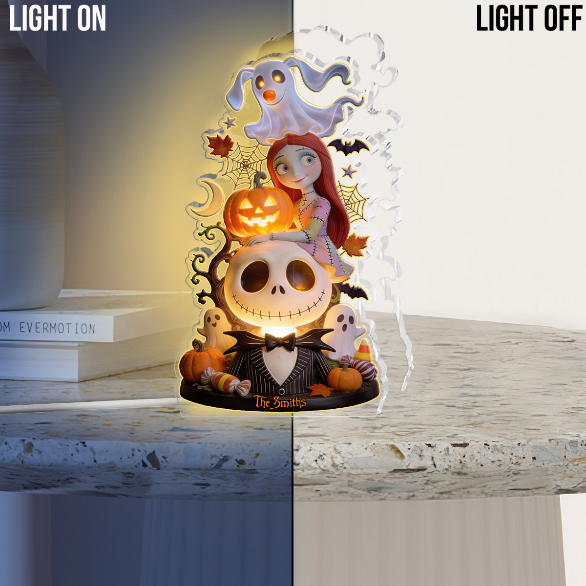 Personalized Nightmare Acrylic LED Night Light Custom Gift Acrylic LED Night Light GradoCreations