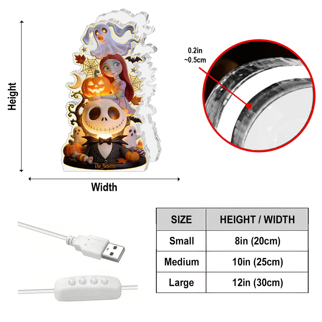 Personalized Nightmare Acrylic LED Night Light Custom Gift Acrylic LED Night Light GradoCreations