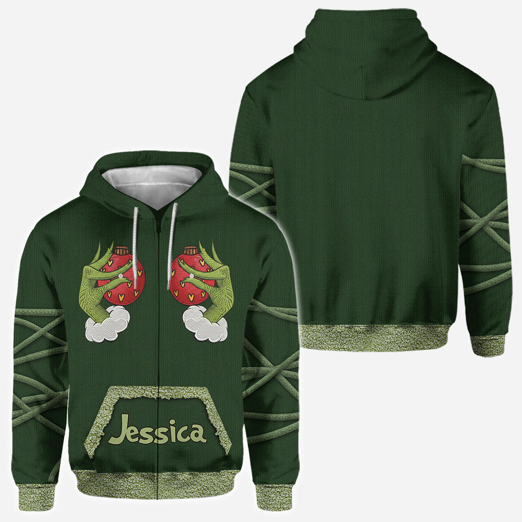 Personalized Grinchmas All Over Shirt Custom Name Christmas Gift All Over Shirt GradoCreations
