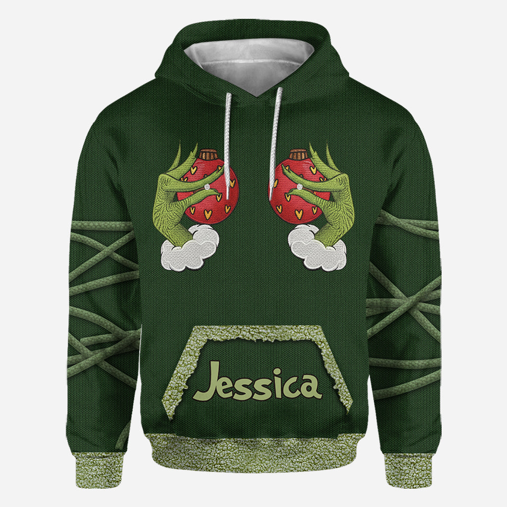 Personalized Grinchmas All Over Shirt Custom Name Christmas Gift All Over Shirt GradoCreations