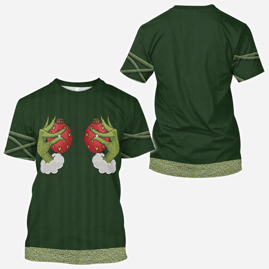 Personalized Grinchmas All Over Shirt Custom Name Christmas Gift All Over Shirt GradoCreations