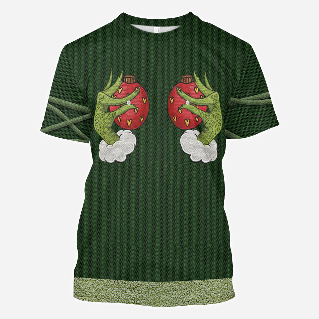Personalized Grinchmas All Over Shirt Custom Name Christmas Gift All Over Shirt GradoCreations