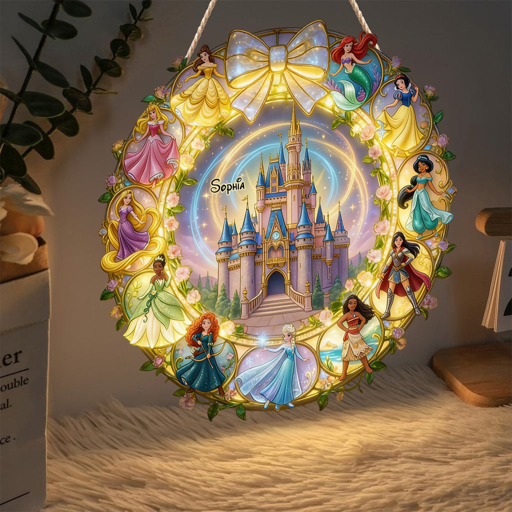 Personalized Princess LED Light Sign Custom Name Gift for Kids LED Light Acrylic Sign GradoCreations