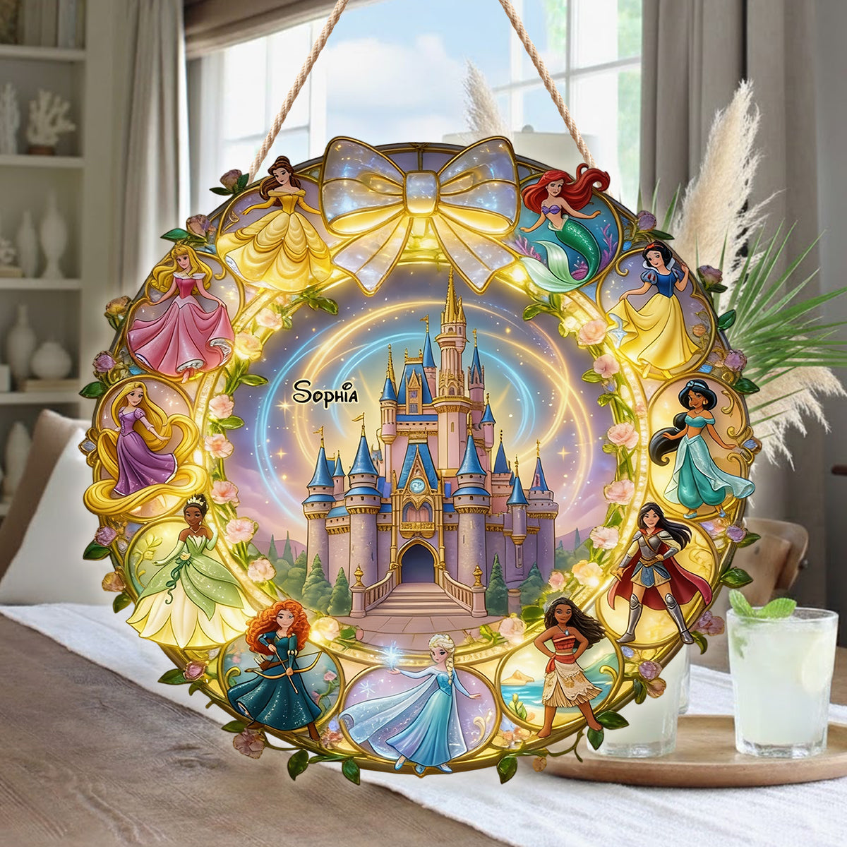 Personalized Princess LED Light Sign Custom Name Gift for Kids LED Light Acrylic Sign GradoCreations