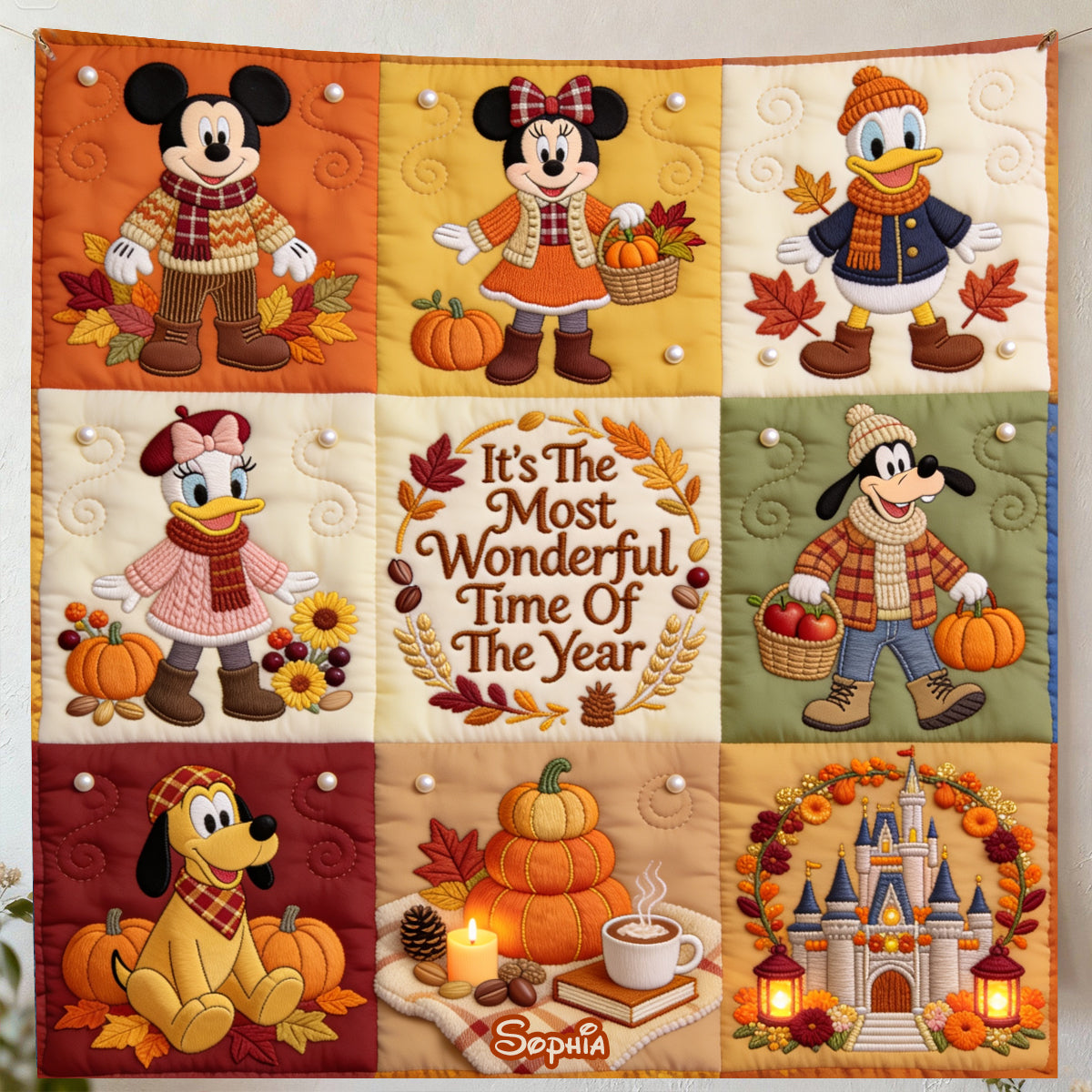 Personalized Mouse Blanket It's The Most Wonderful Time Gift Blanket GradoCreations