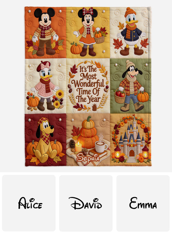 Personalized Mouse Blanket It's The Most Wonderful Time Gift Blanket GradoCreations