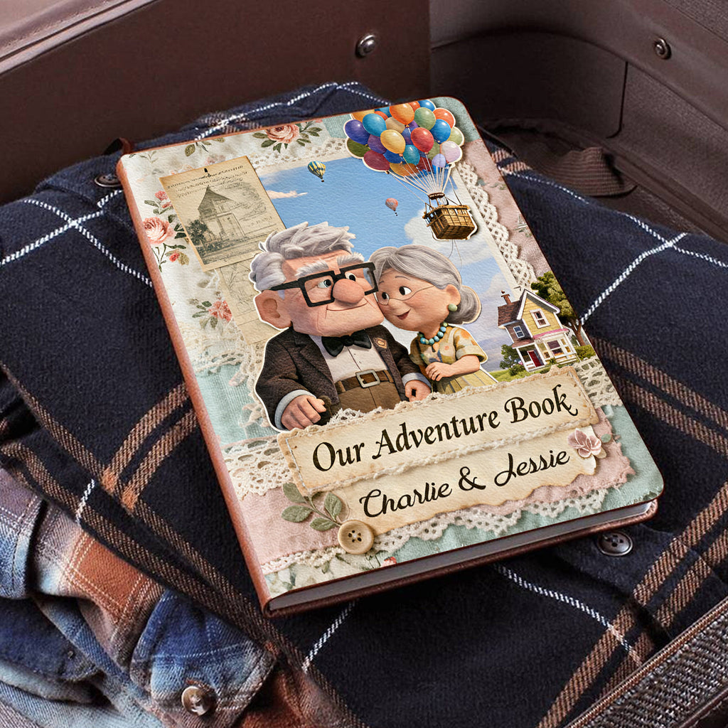 Personalized Leather Journal Up Movie Adventure Book Gift for Couple Leather Journal GradoCreations