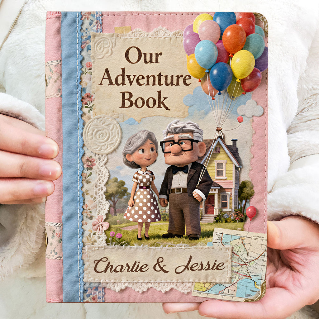 Personalized Leather Journal Up Movie Adventure Book Gift for Couple Leather Journal GradoCreations