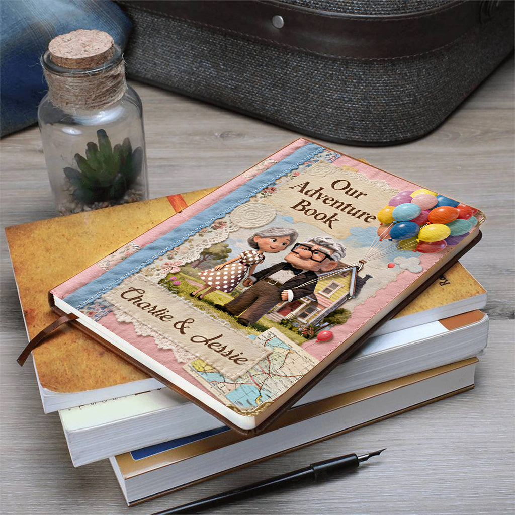 Personalized Leather Journal Up Movie Adventure Book Gift for Couple Leather Journal GradoCreations