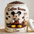 Personalized Mickey Mouse Cookie Jar for Coffee Beans Gift Cookie Jar GradoCreations