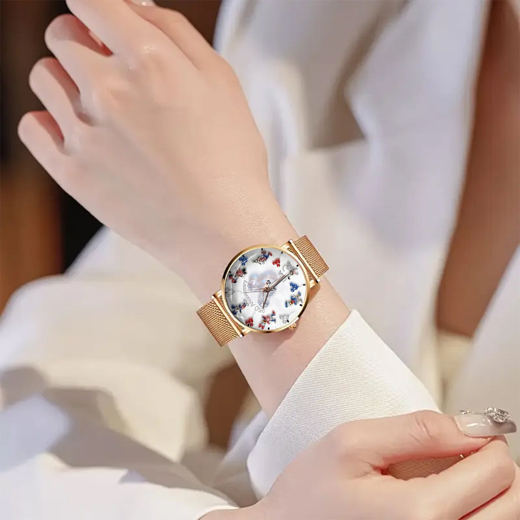 Personalized 250 Anniversary Women Hand Watch with Disney Characters Women Hand Watch GradoCreations