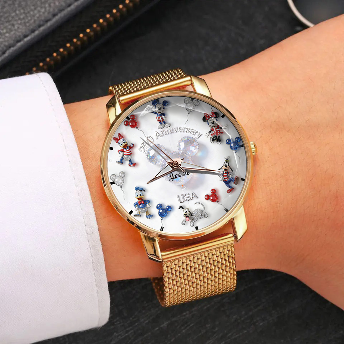 Personalized 250 Anniversary Women Hand Watch with Disney Characters Women Hand Watch GradoCreations