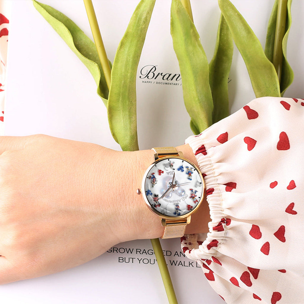 Personalized 250 Anniversary Women Hand Watch with Disney Characters Women Hand Watch GradoCreations