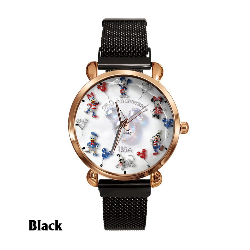 Personalized 250 Anniversary Women Hand Watch with Disney Characters Women Hand Watch GradoCreations