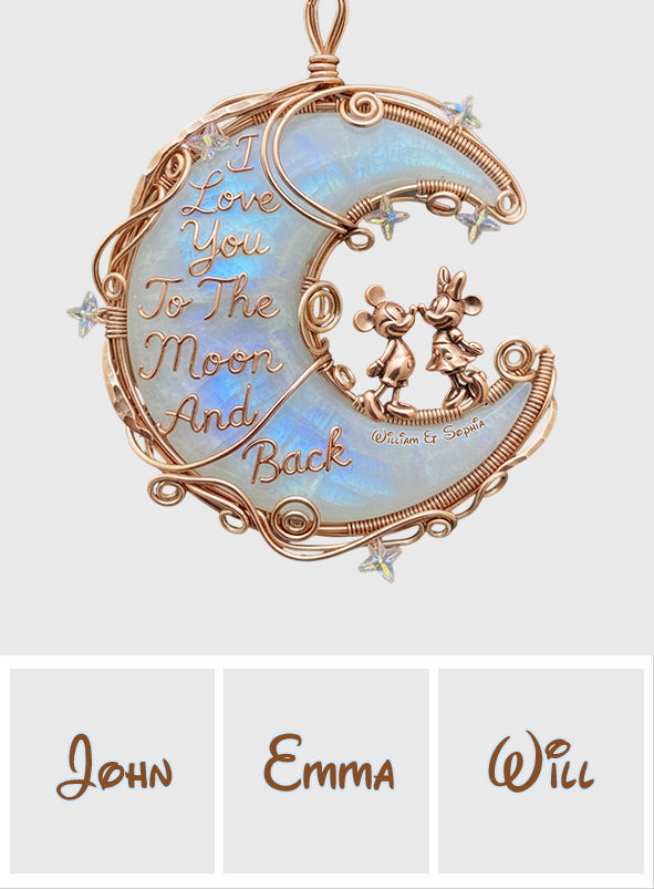 Personalized Moonstone Car Ornament Custom Couple Gift for Valentine Car Ornament GradoCreations